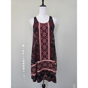 Altar’d State Boho Sleeveless Mini Dress Size M Fall Floral Rayon Festival Vibe
